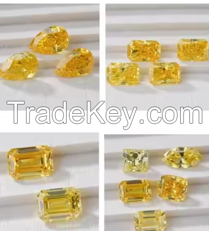 Wholesale Yellow Cultivated Diamond Artificial Synthetic Diamond HPHT Diamond