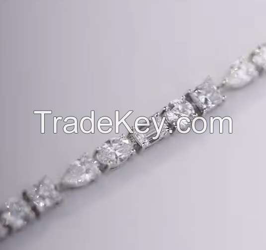  lab-grown diamonds tennis bracelet for women 18k gold Cultivated diamonds tennis bracelet