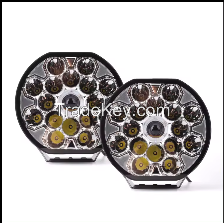 Offroad Light 8 Inch Led Work Light Yellow White Angel Eyes Led Driving Light Off Road For 4X4 Trucks