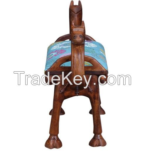 Horse Face Wooden Bench