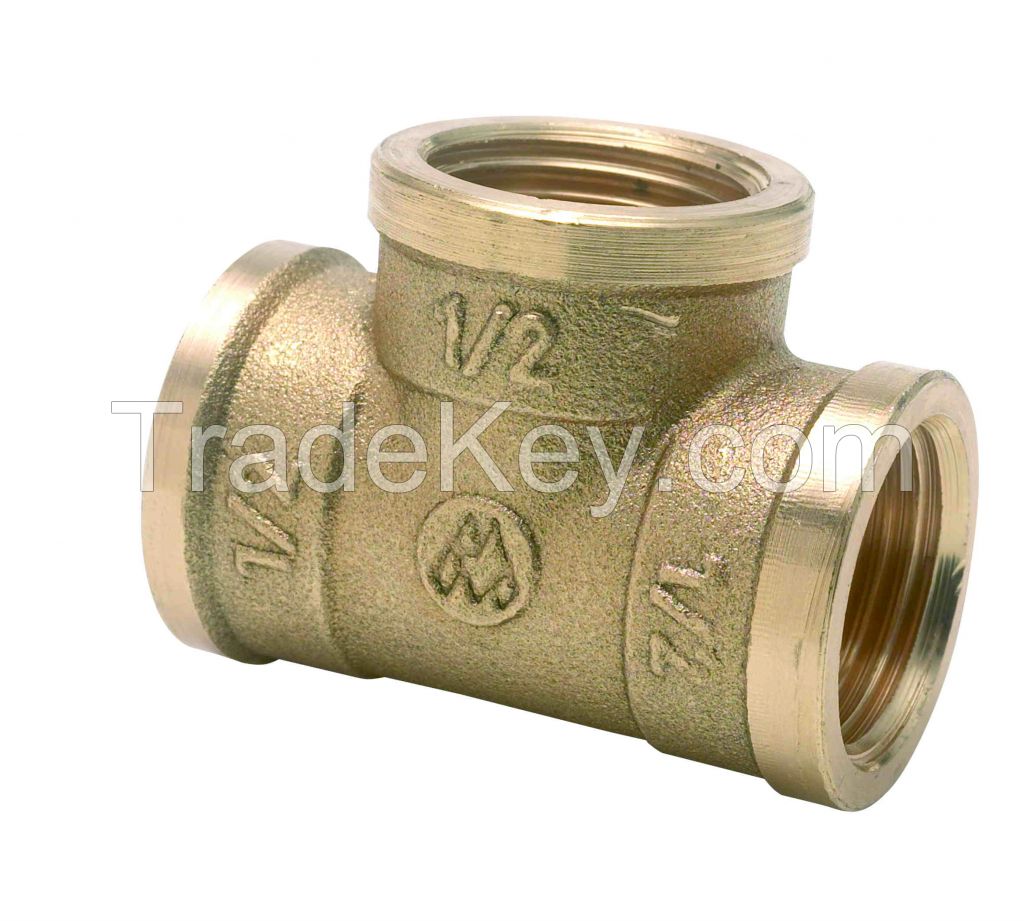 Brass screw fittings for pipe installation