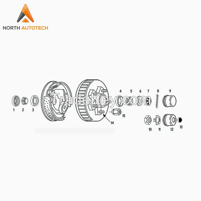 5200 Lbs Drop Axle with Electric Drum Brake