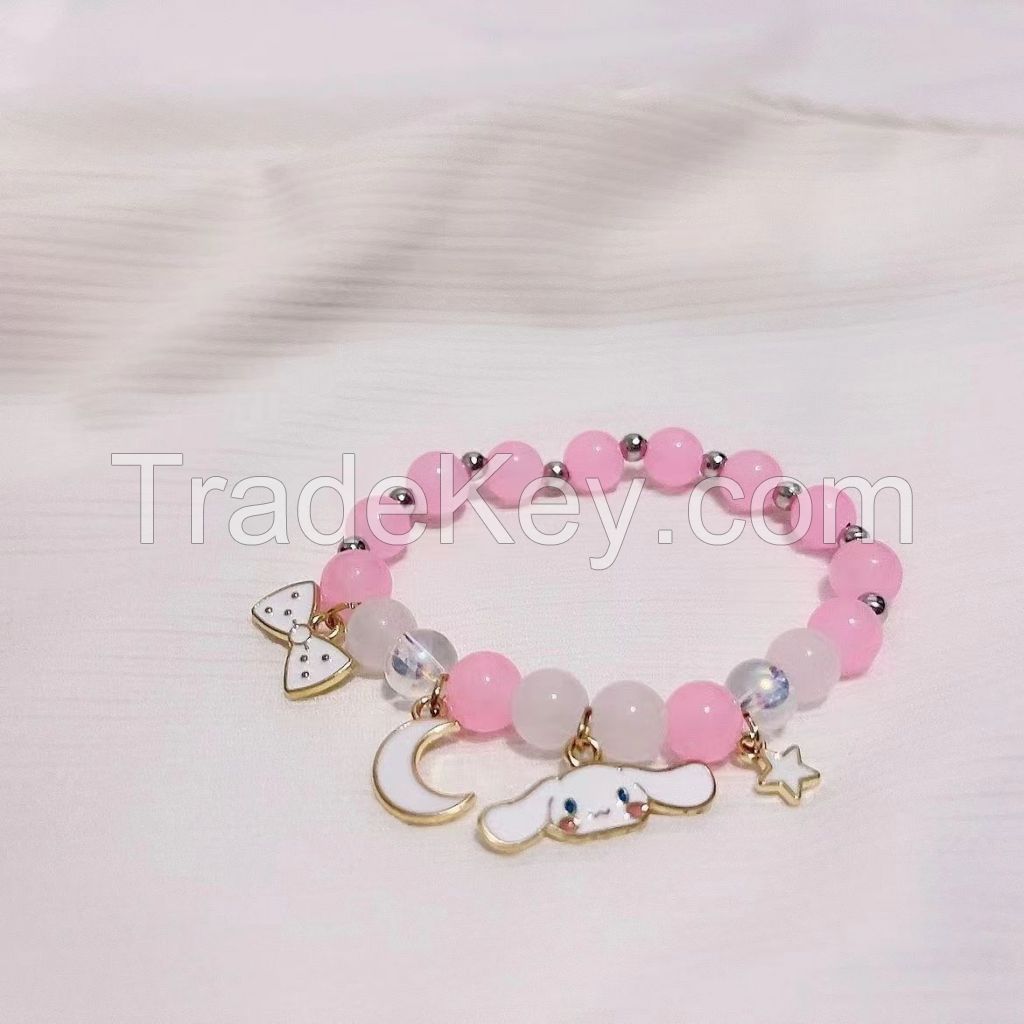 Sanrio Laurel dog bracelet female Instagram niche design new high appearance level boudoir crystal bracelet birthday gift