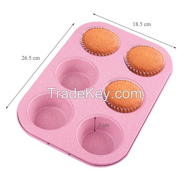 Pink carbon steel cake baking molds metal cake bakeware rectangle toast loaf pan pizza pans