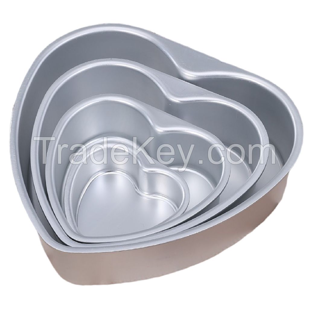 Heart Aluminum Cake baking pan Removable bottom Cheese cake pan Nonstick Bakeware