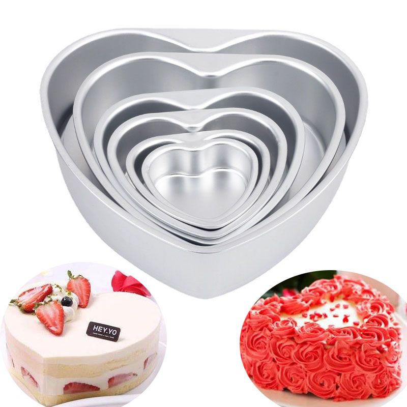 Heart Aluminum Cake baking pan Removable bottom Cheese cake pan Nonstick Bakeware