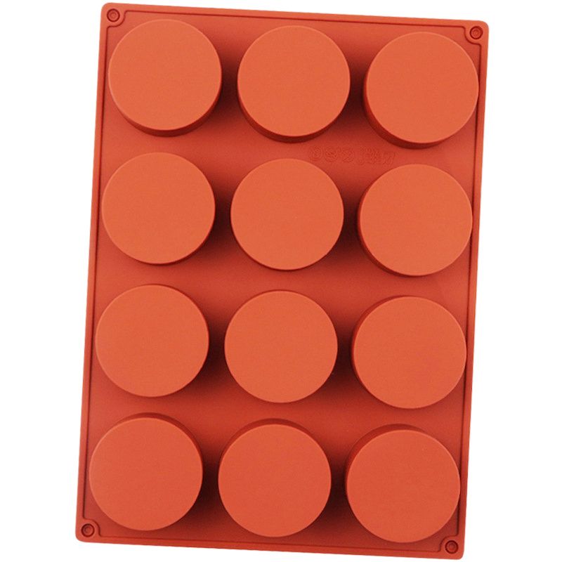 12 Cavity Cylinder Silicone Molds Mousse Cake baking mold Cake Brownie French Dessert Mold Pastry baking pan cake Bakeware