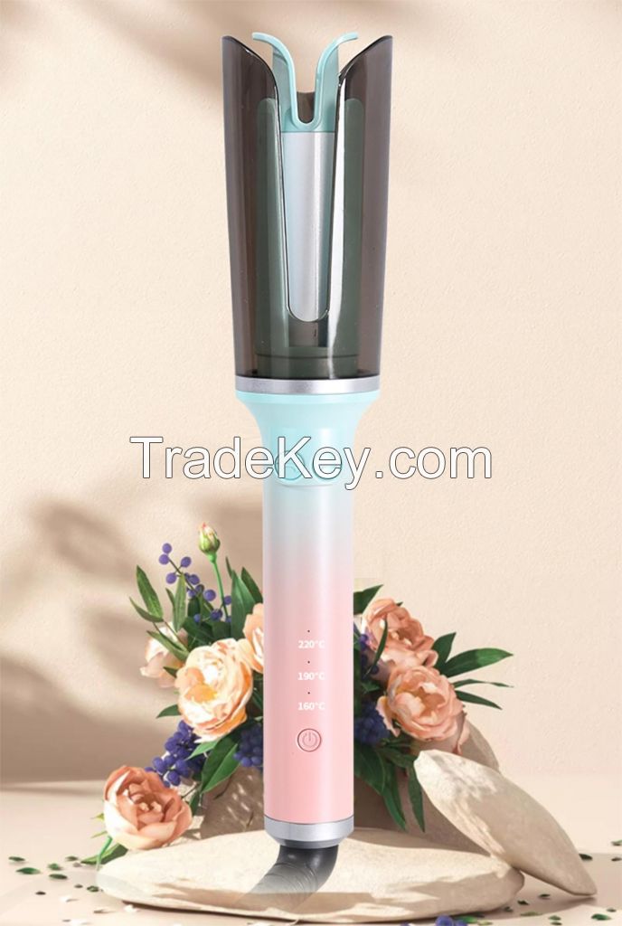 Automatic rotating curling iron detachable enclosure