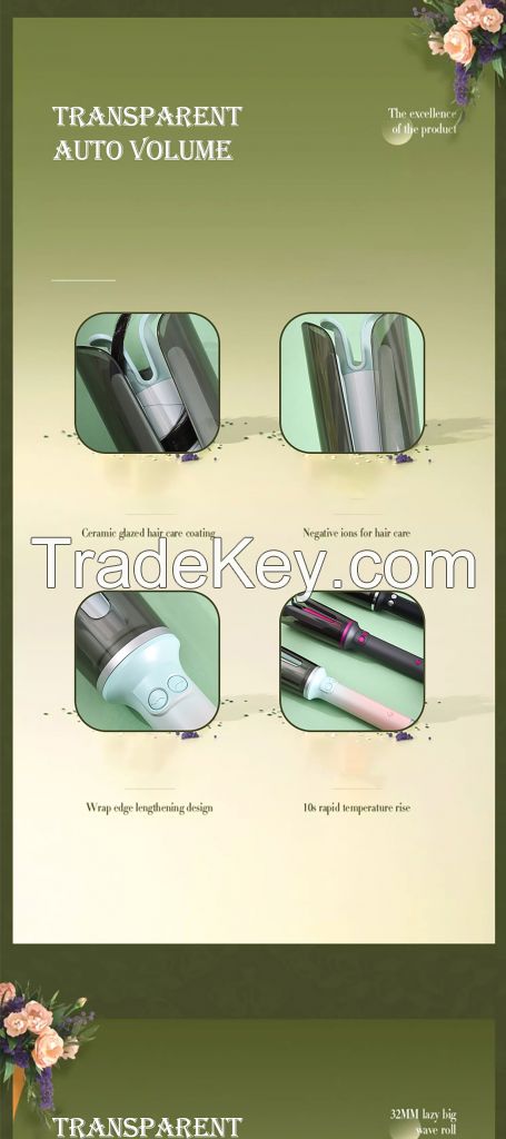 Automatic rotating curling iron detachable enclosure