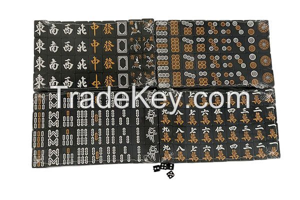 Black Custom Mahjong Tiles Party Entertainment Board Game Mahjong