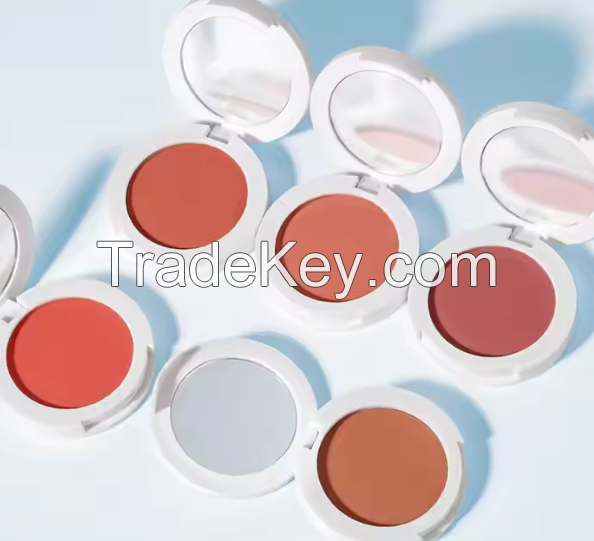 hot sell Single Color Blush Face Cheek Pressed Powder Blusher Palette with Brush