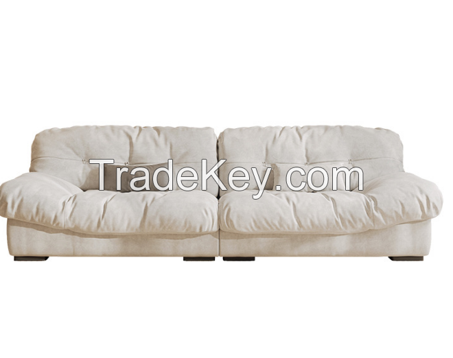 Tongyu Te Baxter Down Cloud Internet Red Straight Row Living Room Small Unit Technology Fabric Cream Color Fabric Sofa