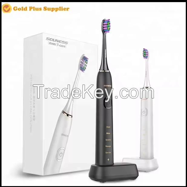 JIDENG electric toothbrush IPX7 Waterproof smart sonic Electric Toothbrush rechargeable vibrating automatic toothbrush popular new model in 2024