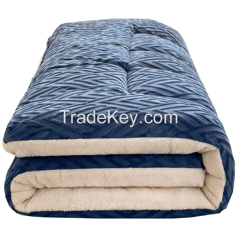 Lamb down mattress cushion home winter thickened student dormitory single sponge warm tatami winter cushion