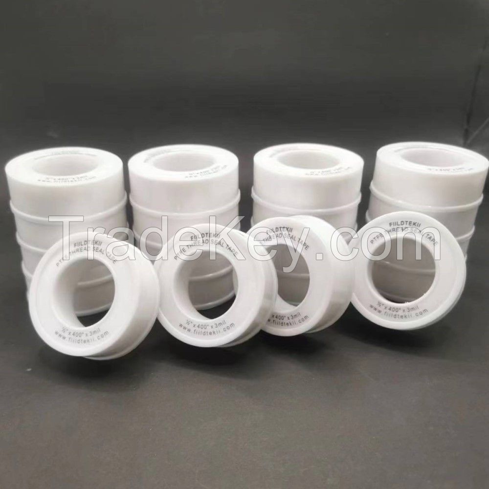 PTFE Plumbing Tape, White Teflon Industrial Thread Sealant for Water and Chemicals, 1/2&quot;Width 400&quot;Length