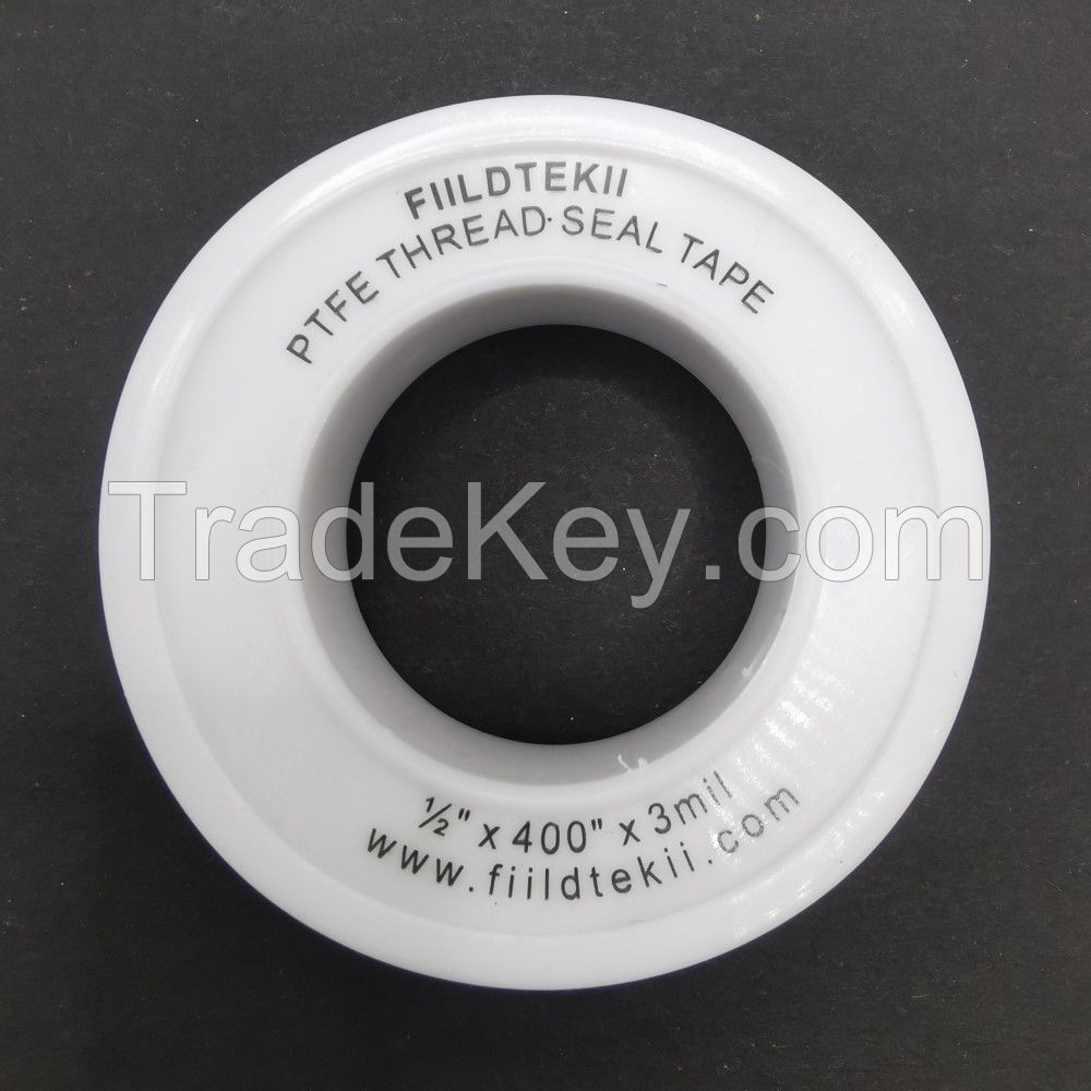 PTFE Plumbing Tape, White Teflon Industrial Thread Sealant for Water and Chemicals, 1/2"Width 400"Length