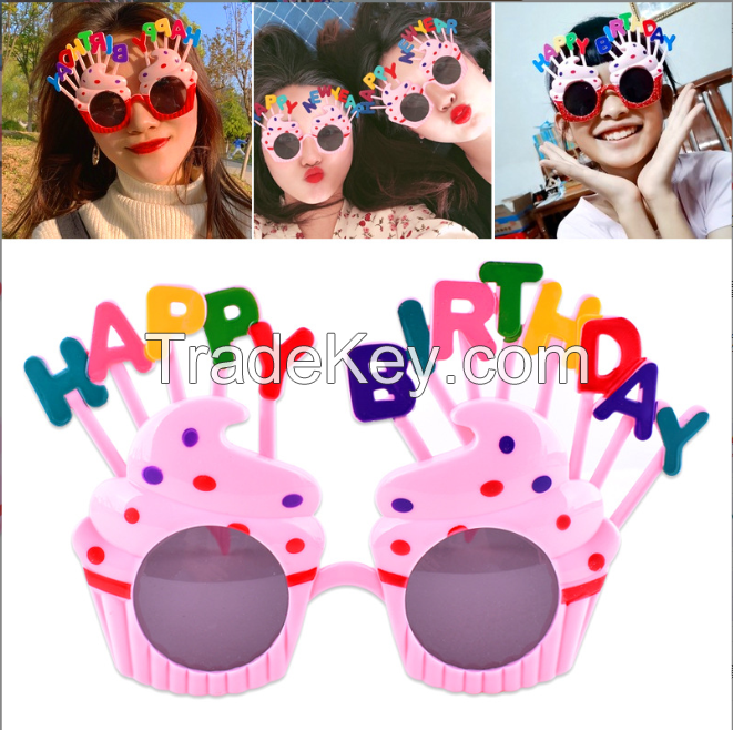 Funny birthday glasses creative party accessories