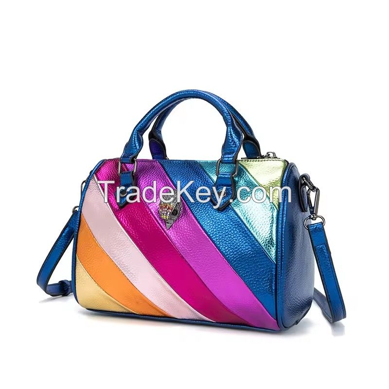 BM9331 Boston pillow bag Ladies Designer high capacity Stripe bag Women's fashion trend Rainbow Tote Shoulder Eagle Head Bag