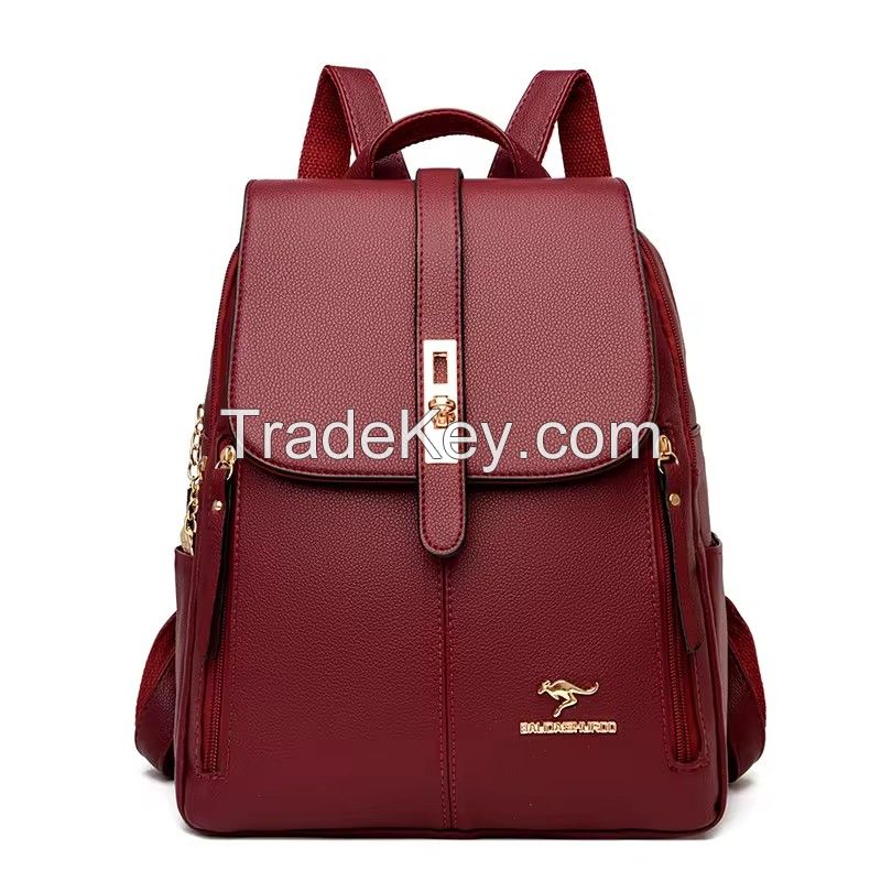 Backpack women's 2023 new Korean fashion ladies backpack all-match large-capacity single-shoulder casual bag