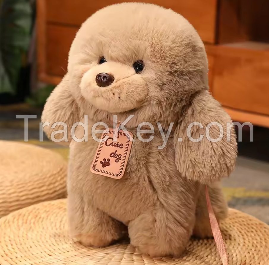 LIfelike Soft Teddy Dog Plushies Home Decor Kids Girls Dolls Gifts Plush Puppy Dog Stuffed Animal Toys