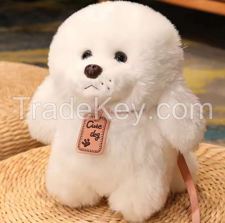 LIfelike Soft Teddy Dog Plushies Home Decor Kids Girls Dolls Gifts Plush Puppy Dog Stuffed Animal Toys