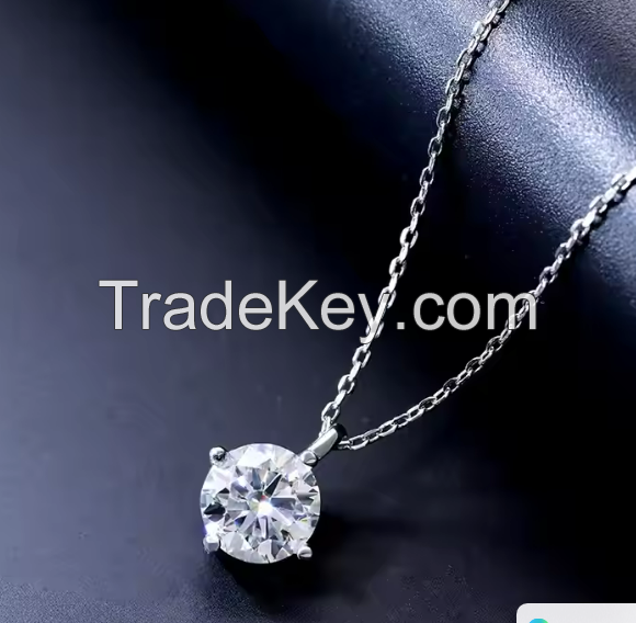 Women's jewelry 925 sterling silver gold-plated diamond necklace