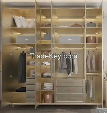 high quality custom Luxury wood furniture closet shelf organizer manufacturer