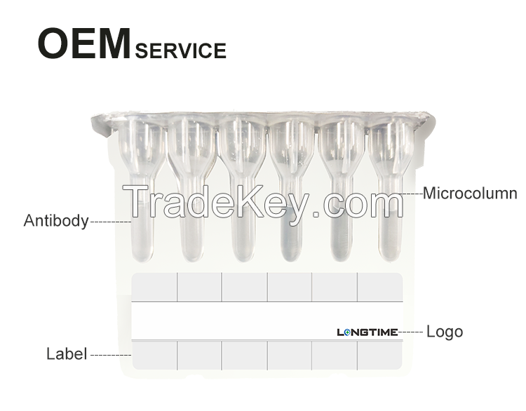 OEM Factory ABO/RhD Blood Typing Confirmation Microcolumn Gel Test Card for Hospitals Baby Newborn