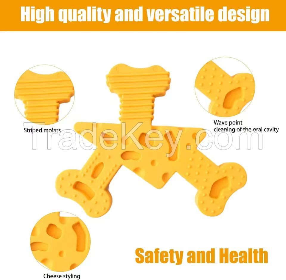 Factory Supply Durable Interactive Teeth Cleaning Cheese Pet Toy for Dog Chewing