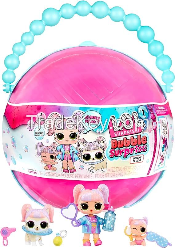 L.O.L. Surprise! Bubble Surprise Deluxe - Collectible Dolls, Pet, Baby Sister, Surprises, Accessories, Unboxing, Color-Change Foam Reaction - Great Gift for Girls Age 4+