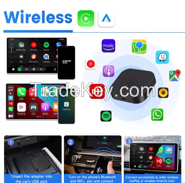 Wireless CarPlay Adapter Dongle Auto Electronics that Converts Wired to Wireless Car Play