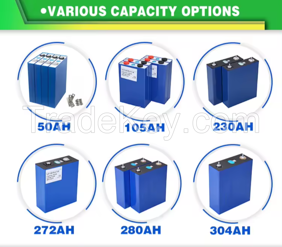 8000 Cycles Grade A Lifepo4 3.2v 50ah V3 280ah 302ah 304ah 310ah 320ah Lithium Ion Battery Prismatic Cells Lf280k 280ah Lifepo4