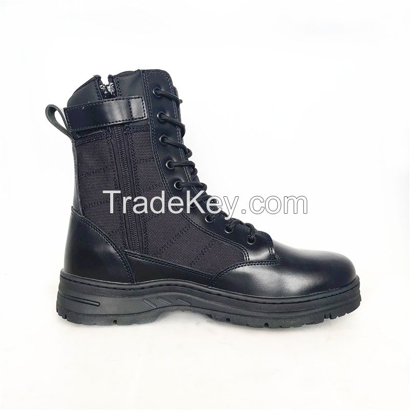 Men injection construction military army tactical black boots