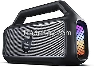 Soundcore Boom 2 Outdoor Speaker, 80W, Subwoofer, BassUp 2.0, 24H Playtime, IPX7 Waterproof, Floatable, RGB Lights, USB-C, Custom EQ, Bluetooth 5.3, Portable for Outdoors WhatssAp for fast response:+1(754)444-1944