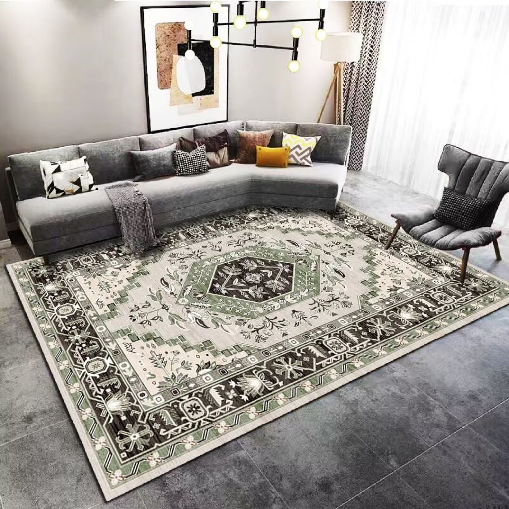 2024 New Style Large Persian Green Rugs and Carpet for Living Room