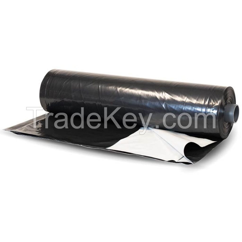 thick plastic black custom construction builders film rolls