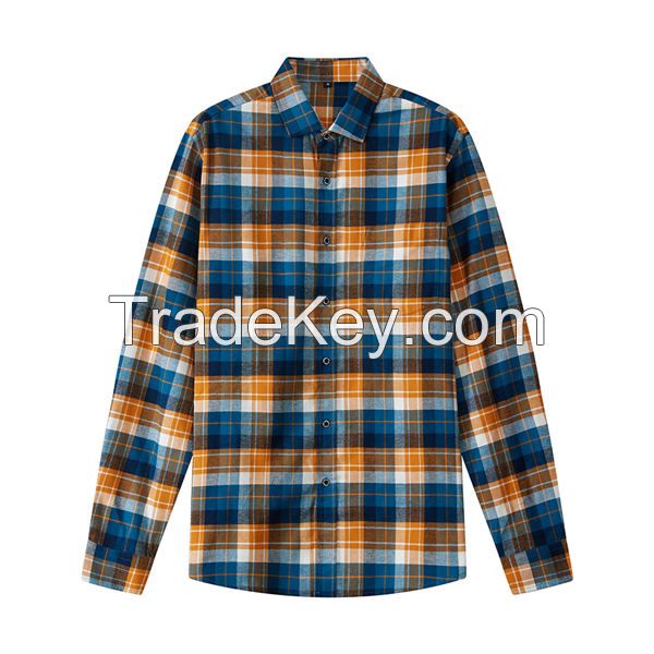 Long Sleeve Plaid Flannel Casual Shirts