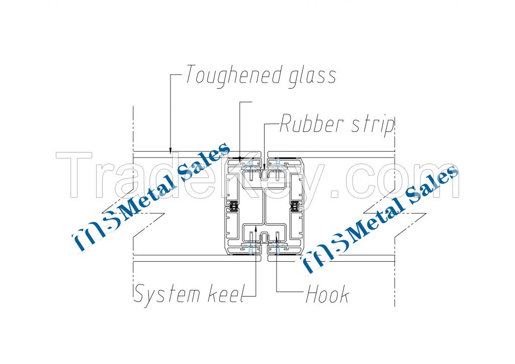 Glass Partitionï¼Hidden frame double glass hanging system