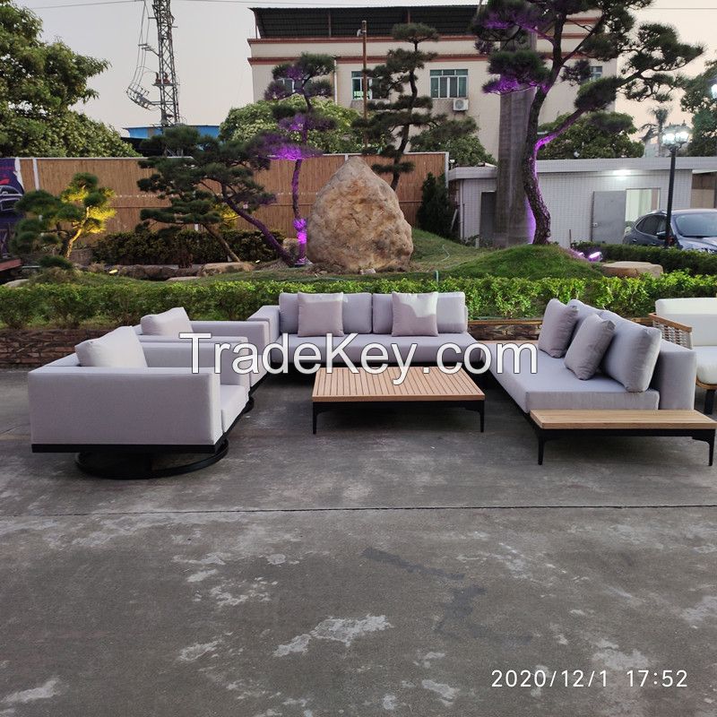 LH1065 outdoor furniture fabric sectional sofa set