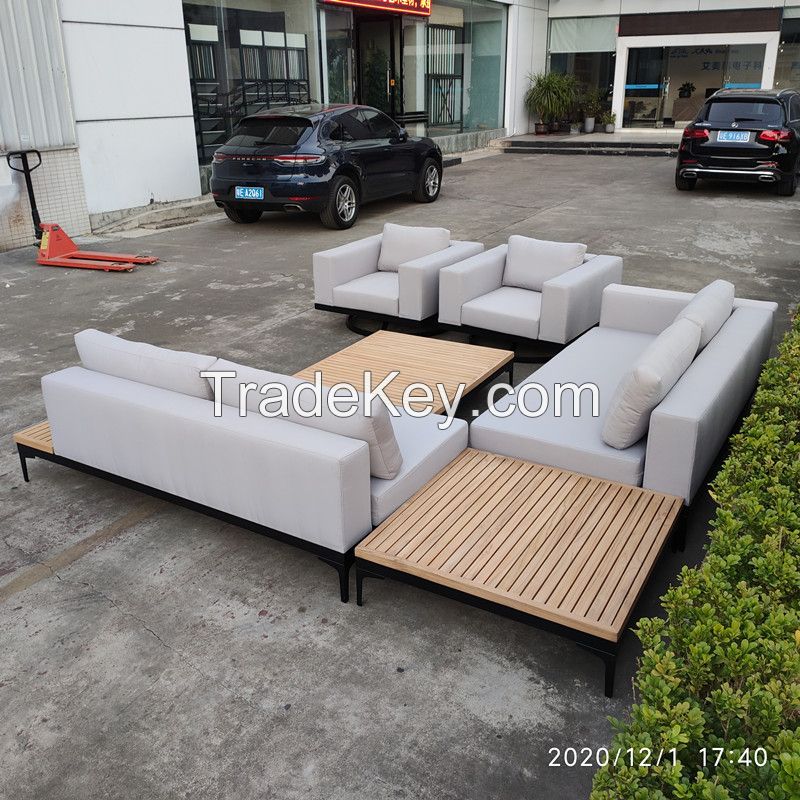 LH1065 outdoor furniture fabric sectional sofa set