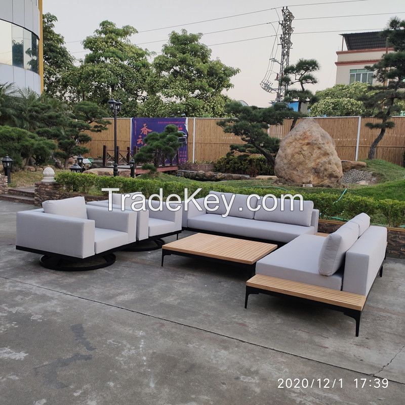 LH1065 outdoor furniture fabric sectional sofa set