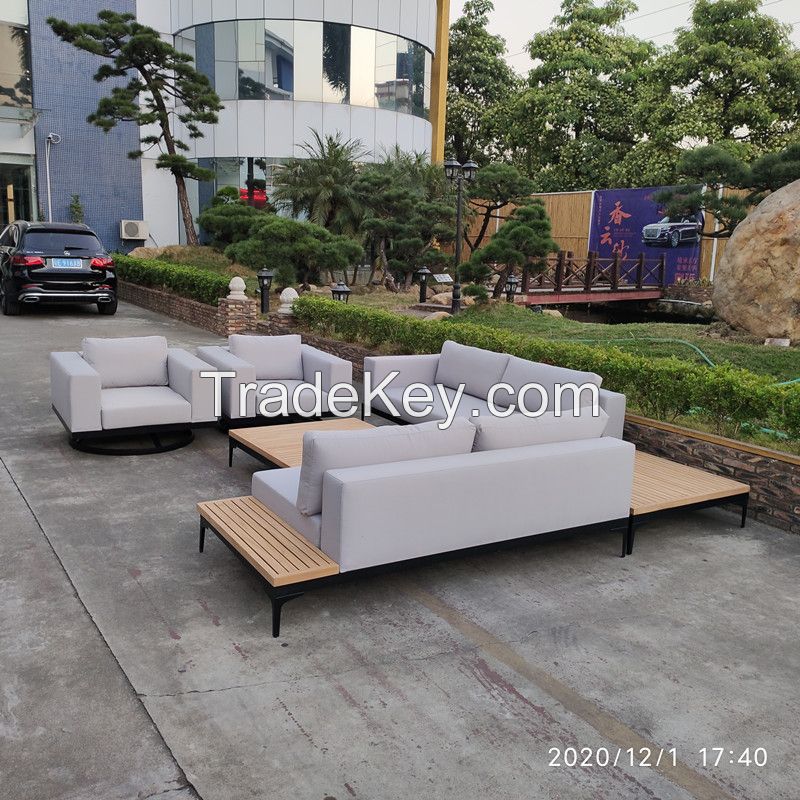 LH1065 outdoor furniture fabric sectional sofa set