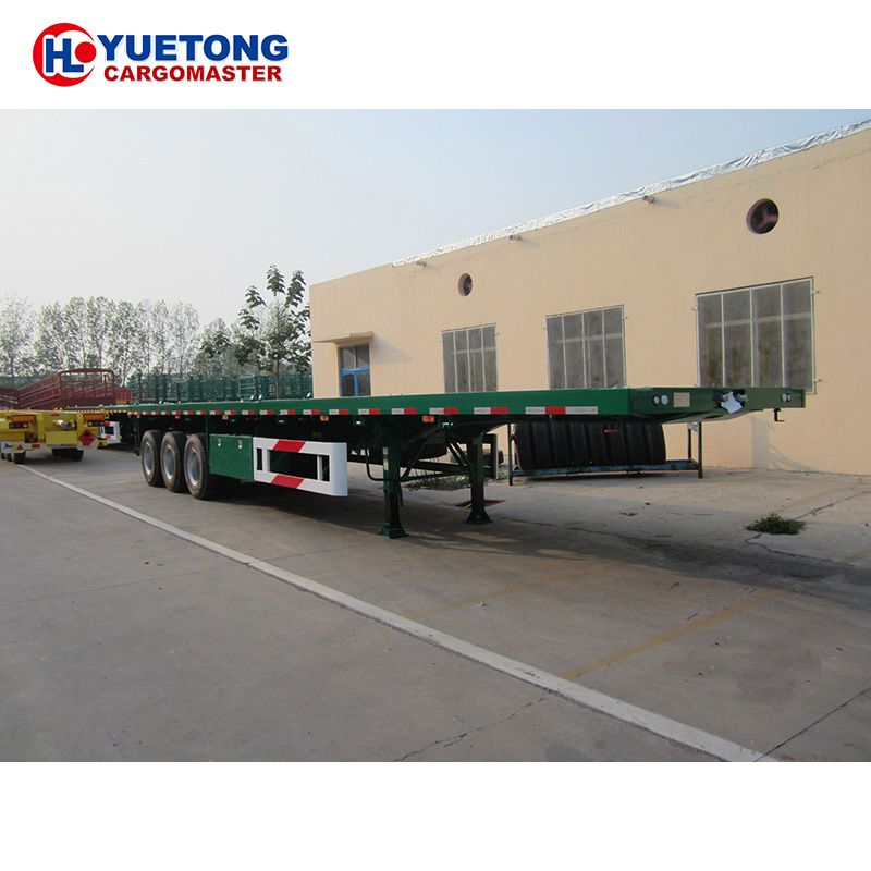 High capacity Container Transport Flat Bed Trailer 3 axle Flatbed Semi Trailer for sale