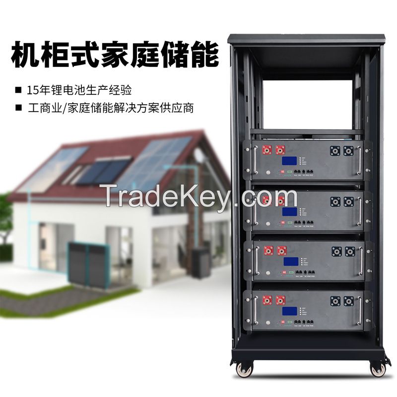 Rack-mounted solar energy household photovoltaic energy storage large-capacity lithium iron phosphate battery 48V5 degrees 1 0 degrees inverter