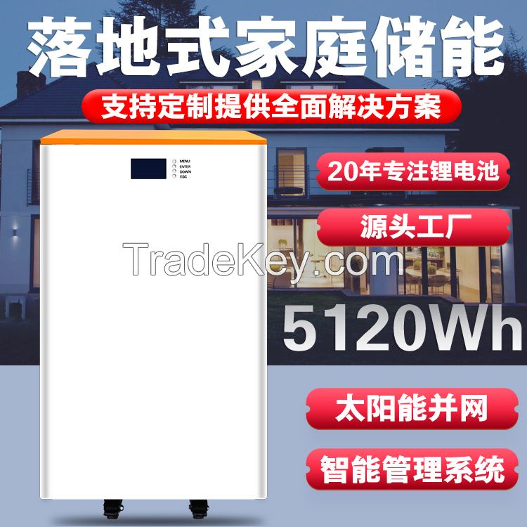 Home energy storage 15 kWh 51.2V 300AH lithium iron phosphate battery 15KW solar photovoltaic energy storage
