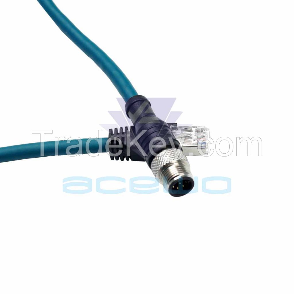 m12 cable a code to RJ45 connector gige