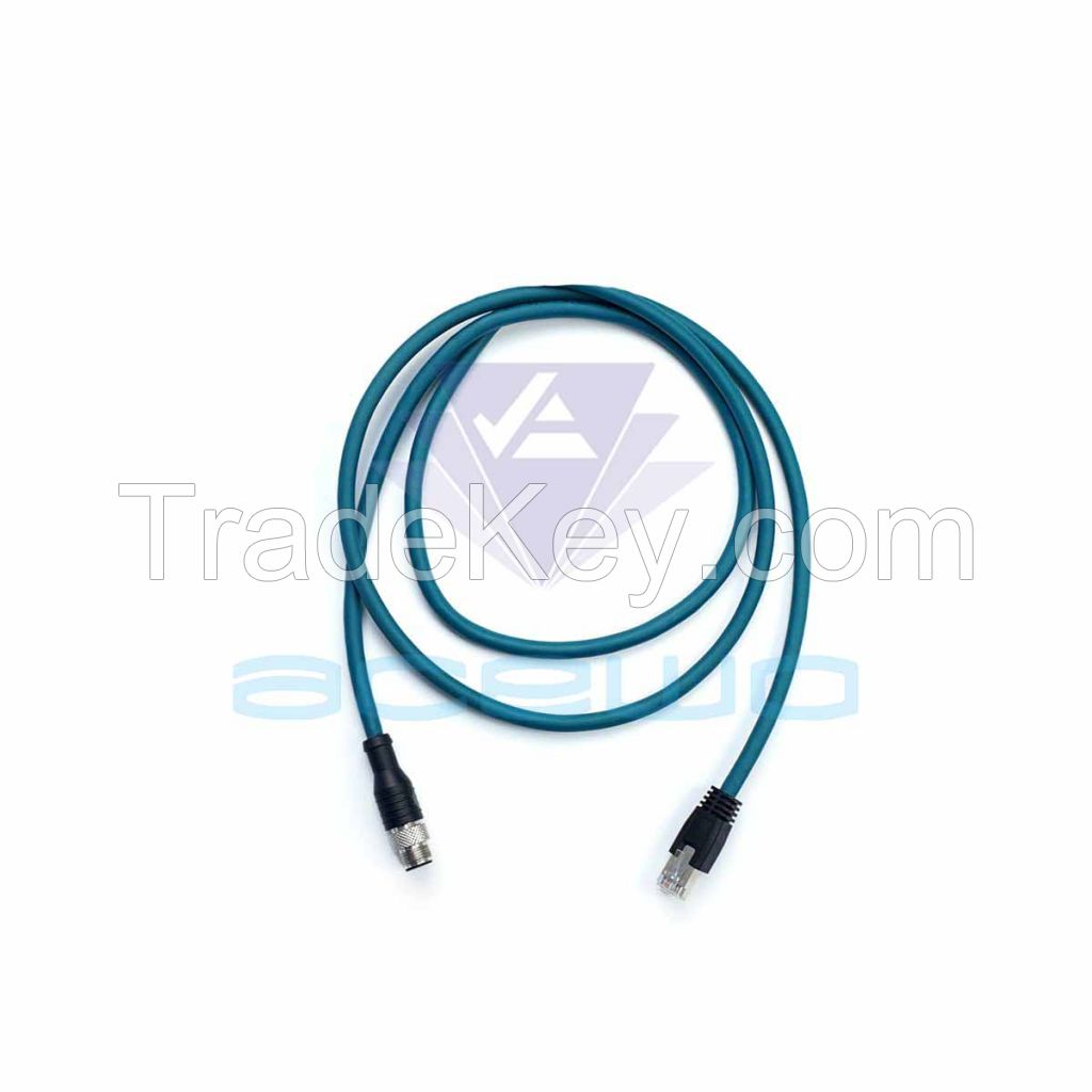 m12 cable a code to RJ45 connector gige