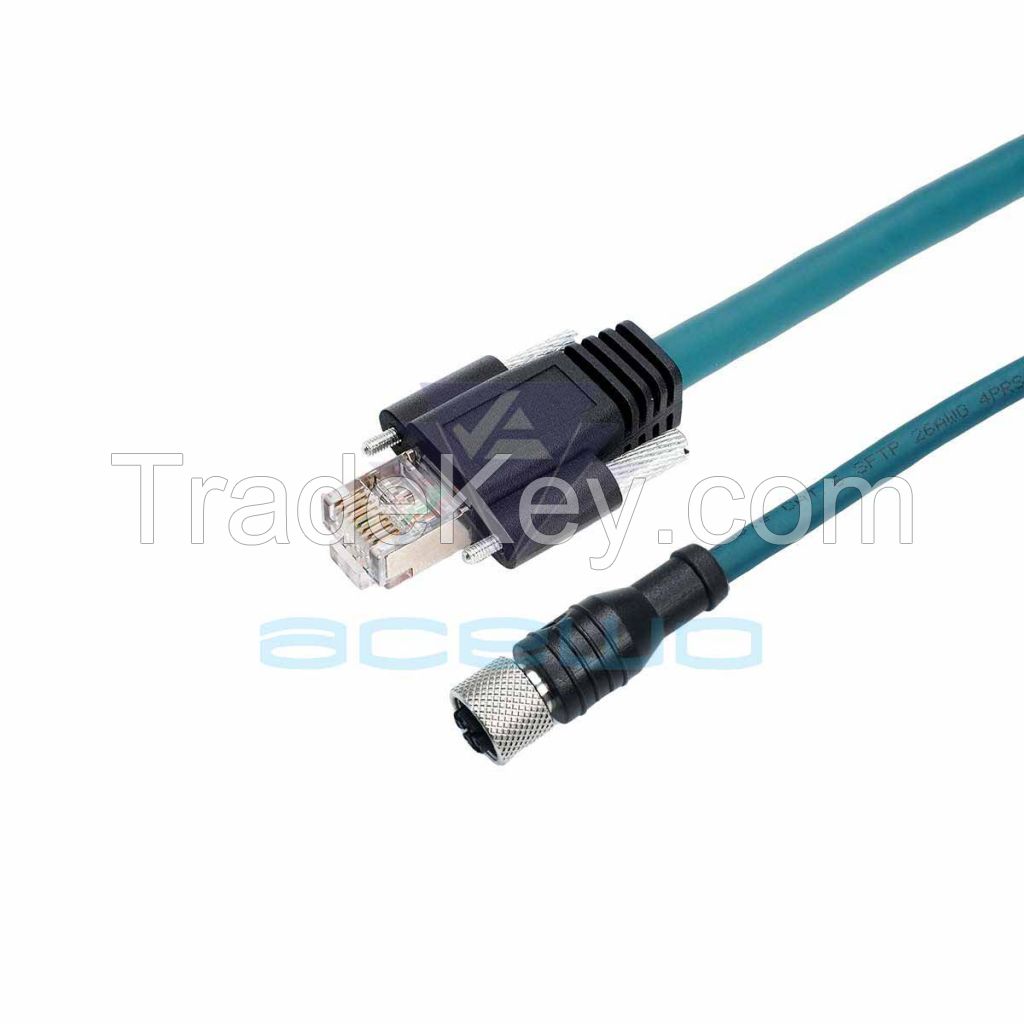 m12 cable color code 8pin x coded ethernet to rj45 cat6