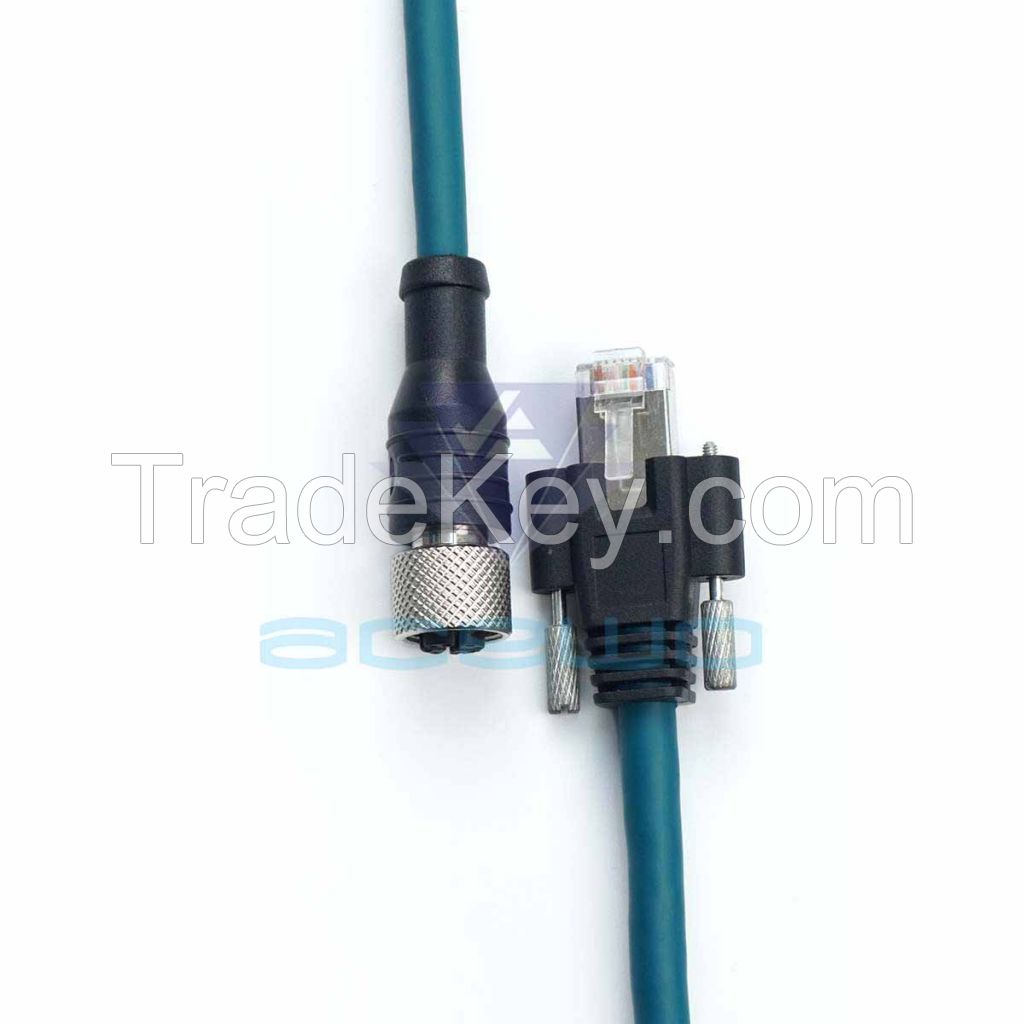 m12 cable color code 8pin x coded ethernet to rj45 cat6