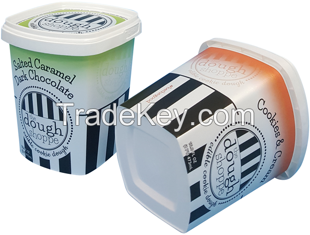 16 oz, Tamper Evident, PP Tub and Lid with IML